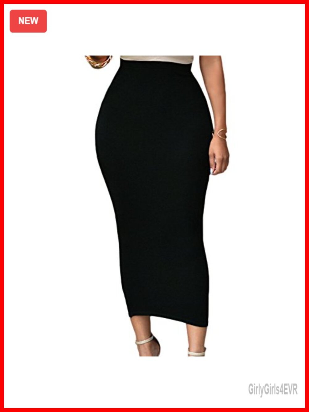 Women's High Waist Bodycon Maxi Pencil Skirt Polyester Spandex Stretch